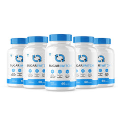 Vitamin Evo SugarSwitch capsules bottle for everyday wellness and potential support of healthy levels.