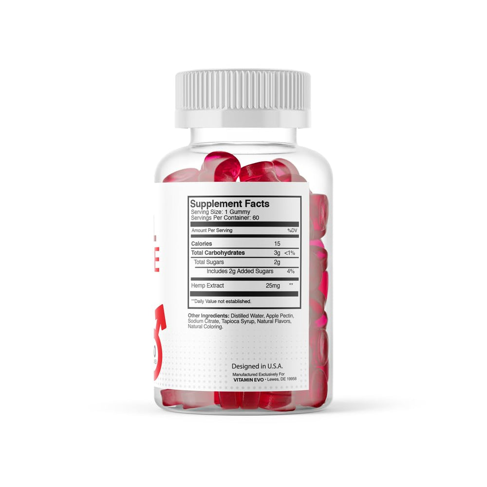 Vitamin Evo Vital Surge gummies close-up highlighting texture and convenience