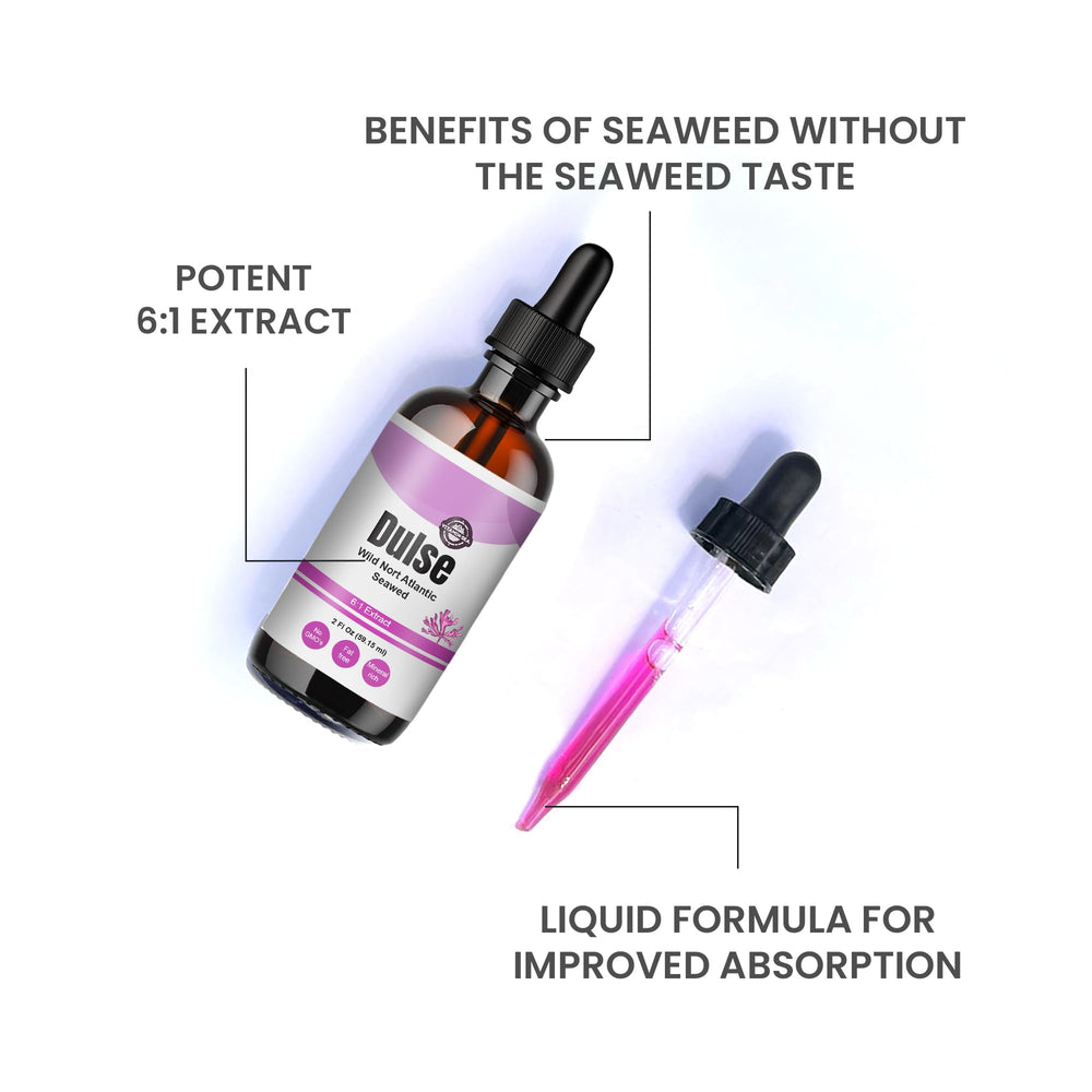 Vitamin Sea dulse drops being poured, alcohol-free liquid for quick mixing