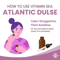 Close-up of Vitamin Sea dulse liquid highlighting its nutrient-rich composition