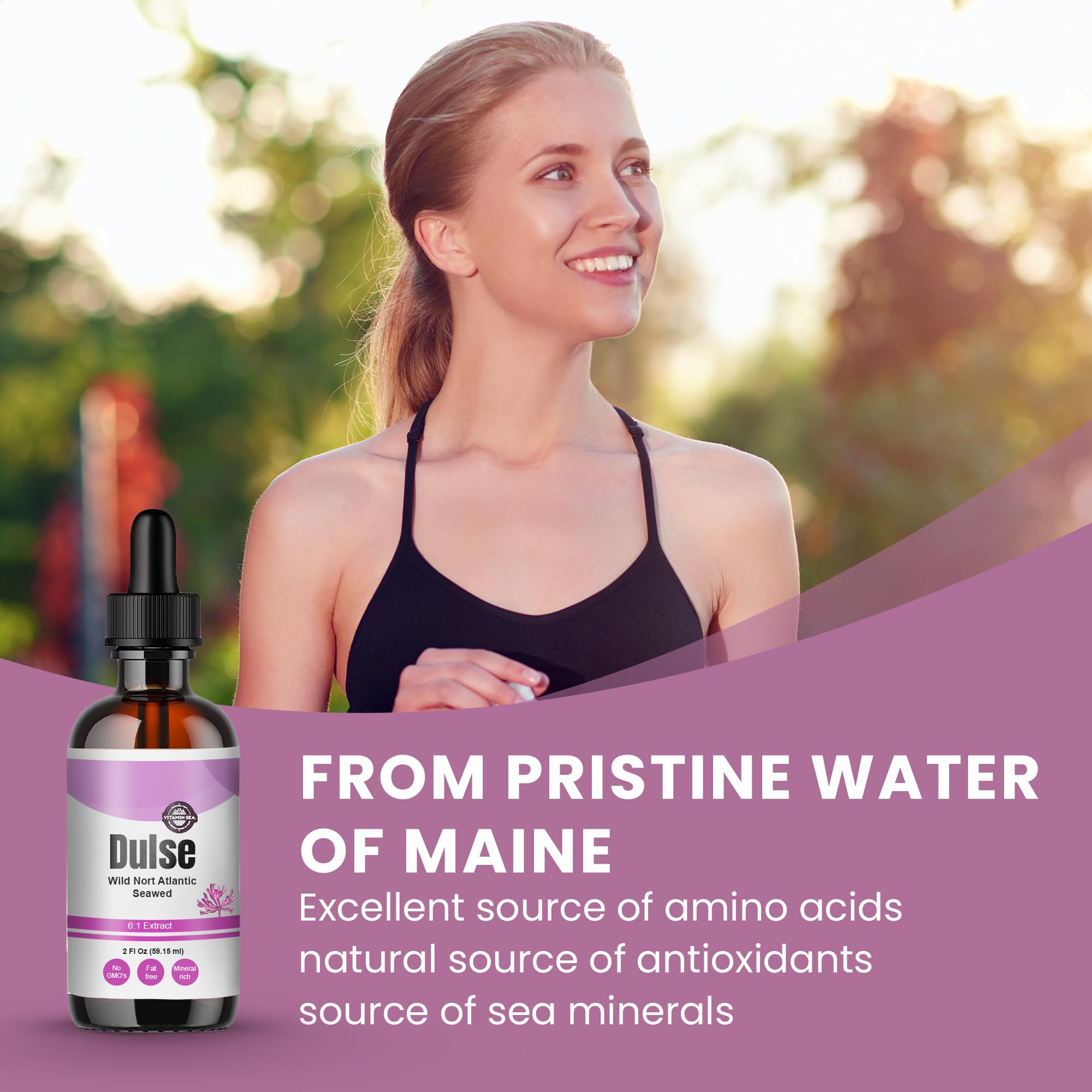 Vitamin Sea Maine coast dulse packaging indicating a clean coastal source of minerals
