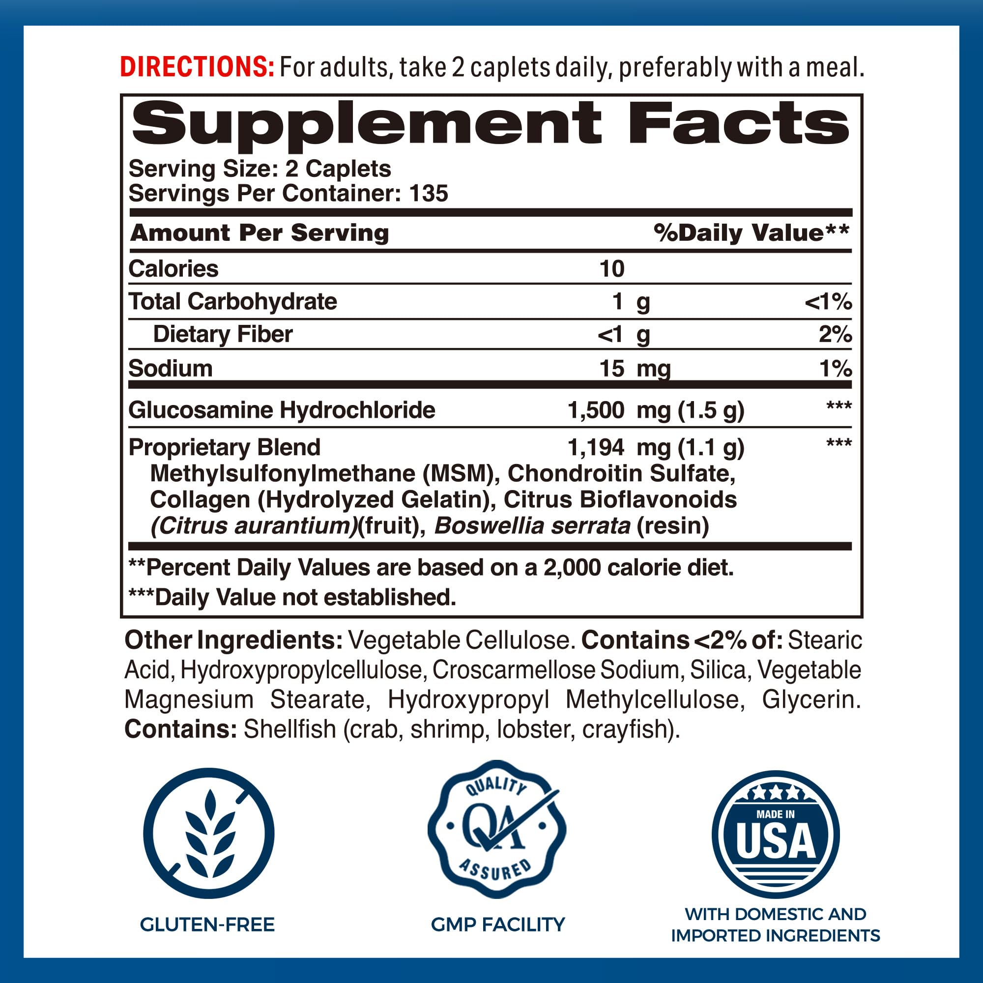 Vitamin World Joint Mover bottle back label with six-in-one joint health details.