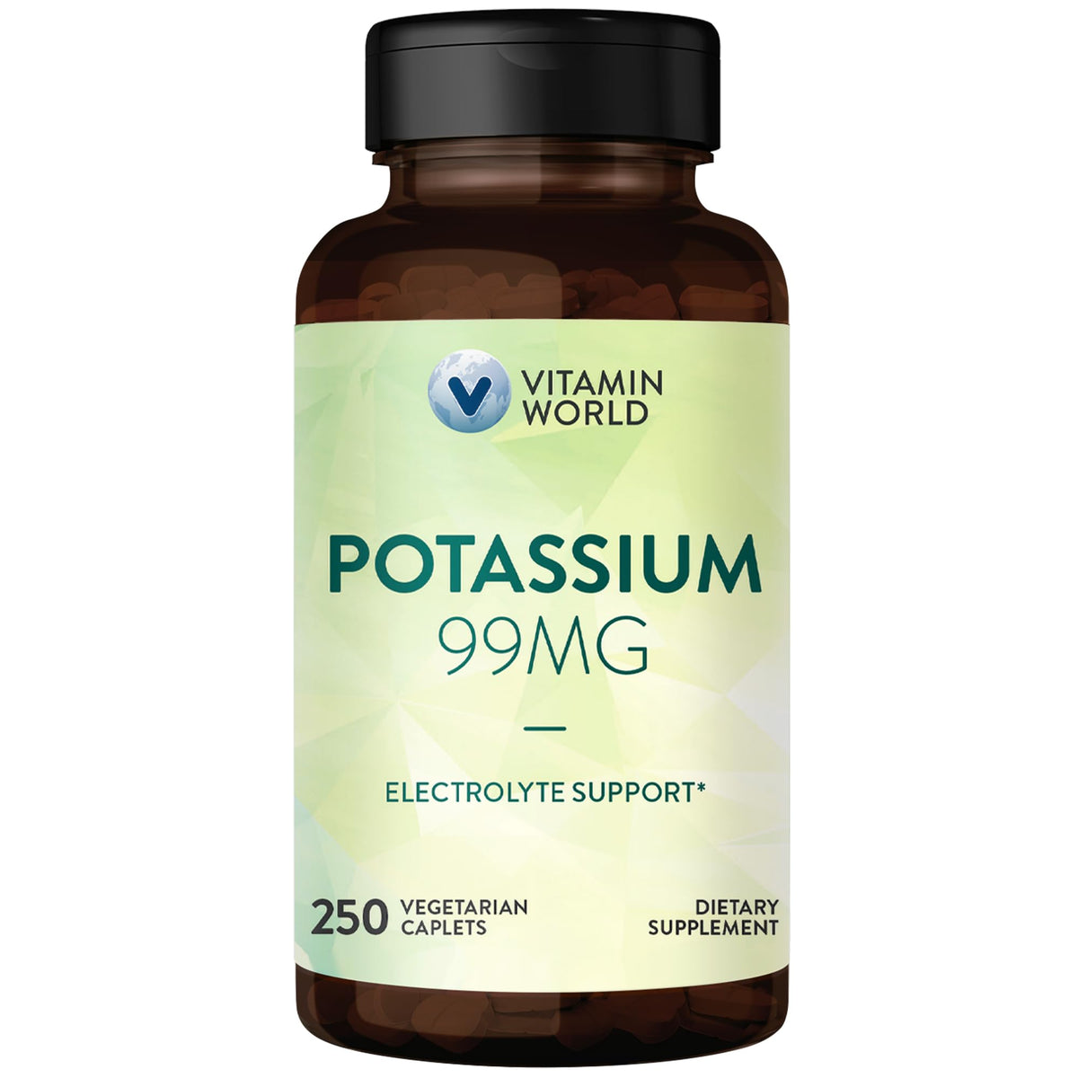 Vitamin World Potassium 99 mg bottle for daily mineral support