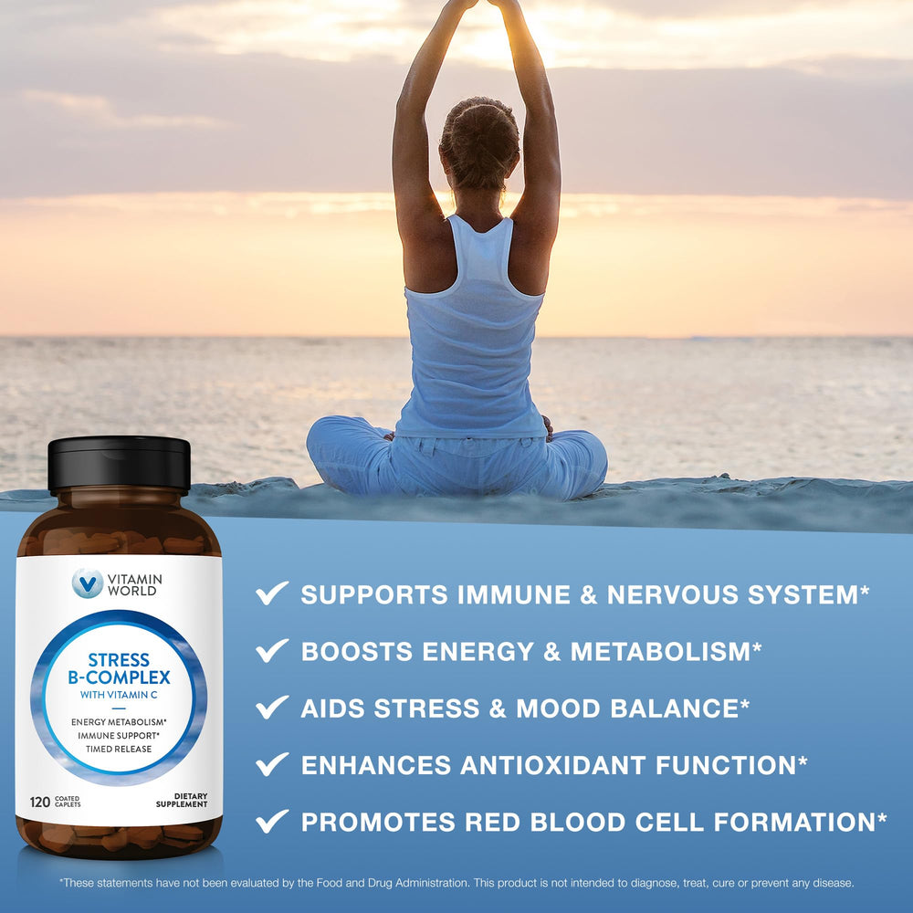 Vitamin World Stress B-Complex ingredients blend reflects whole-food nutrition support