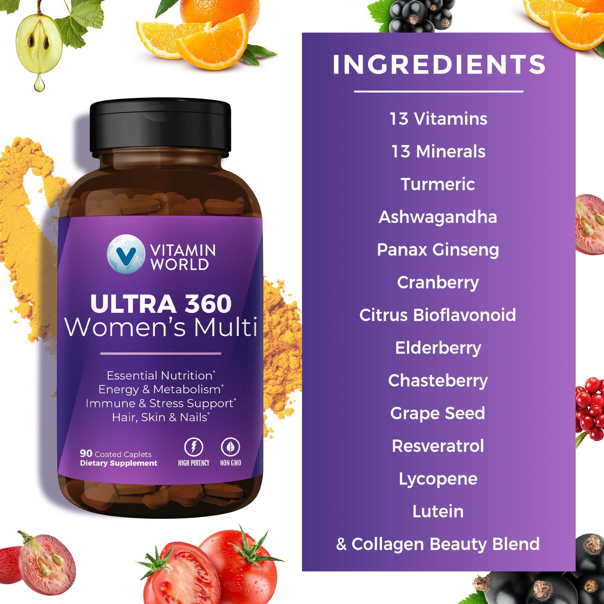 Vitamin World Turmeric root highlighting immune support potential.
