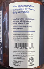 Vitamin World Ultra 360 Men’s Multi Sport capsules close-up highlighting muscle recovery potential.