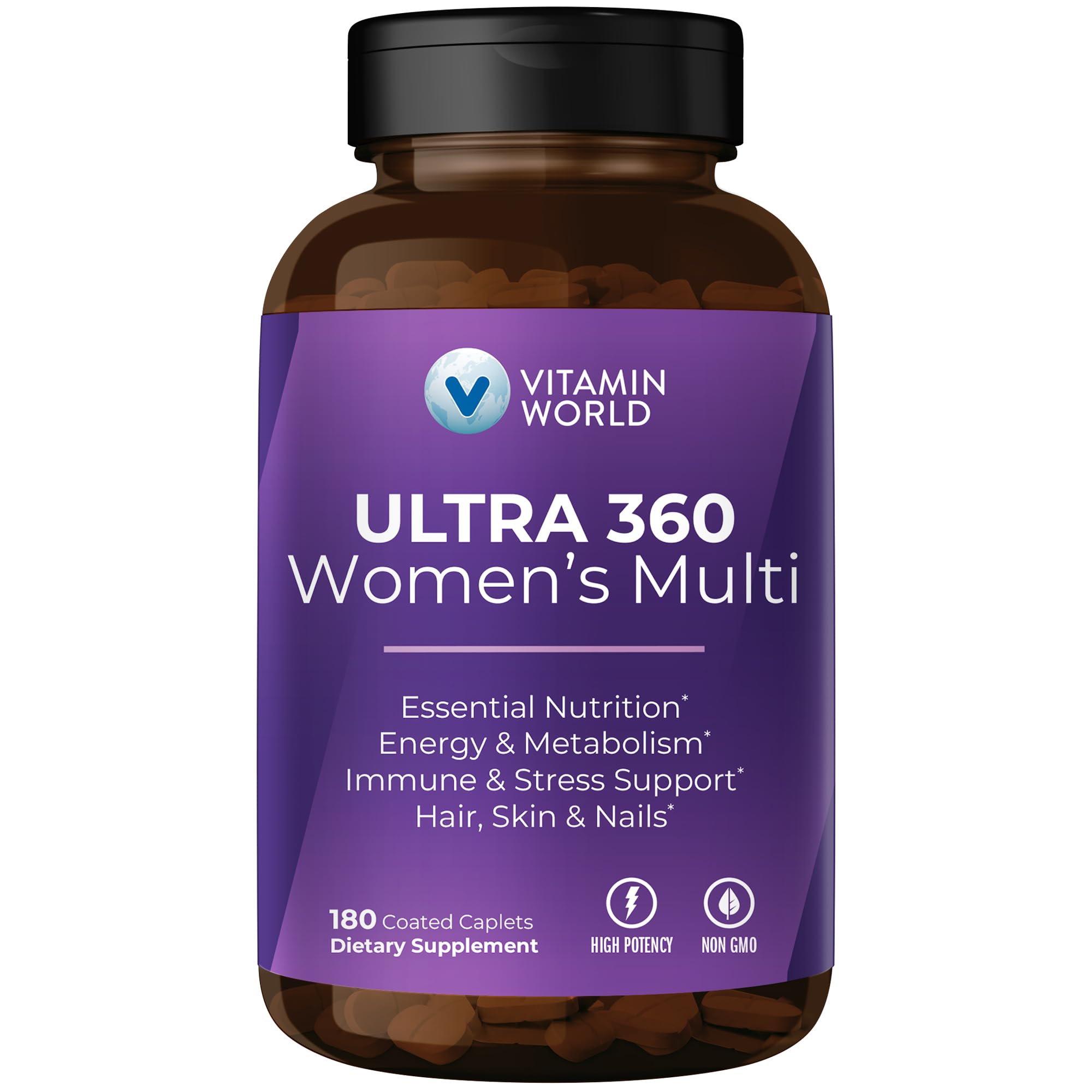 Vitamin World Ultra 360 Women bottle pour for daily wellness routine