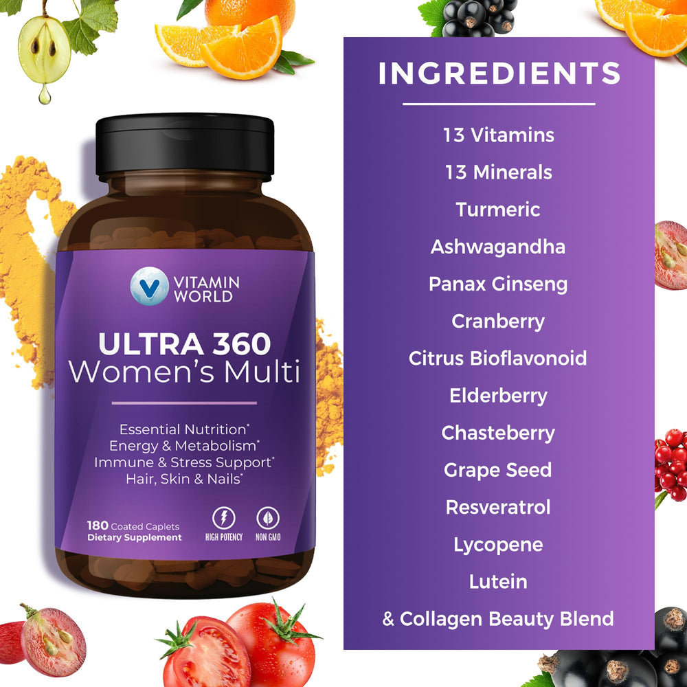 Vitamin World Herbal blend image emphasizing elderberry and turmeric benefits