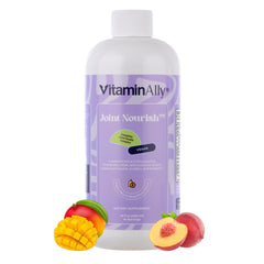 Vitaminally Joint Nourish liquid bottle shows plant-based formula for easy daily joint support