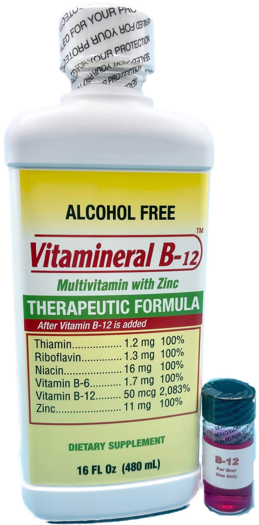Vitamineral B-12 Memper glass served demonstrates versatile daily supplementation