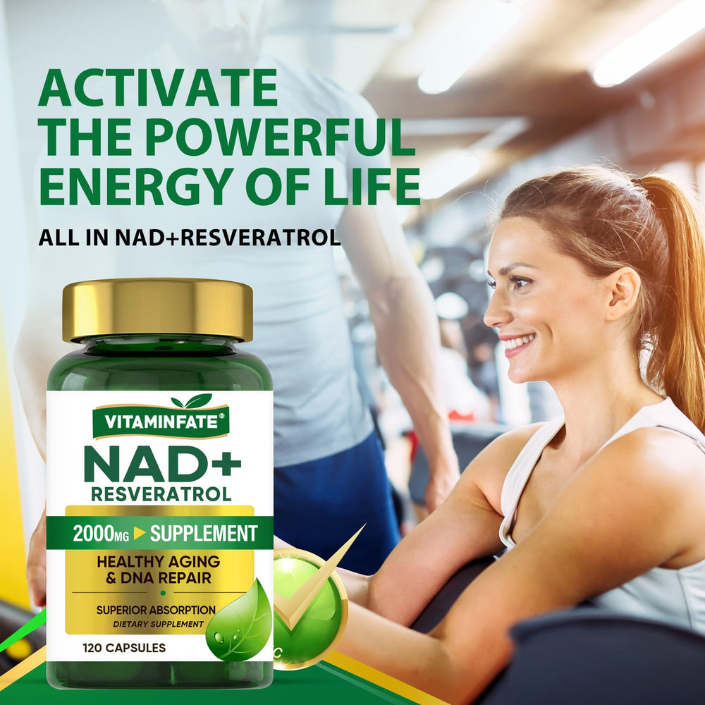 VITAMINFATE NAD+ capsules close-up supports daily vitality.