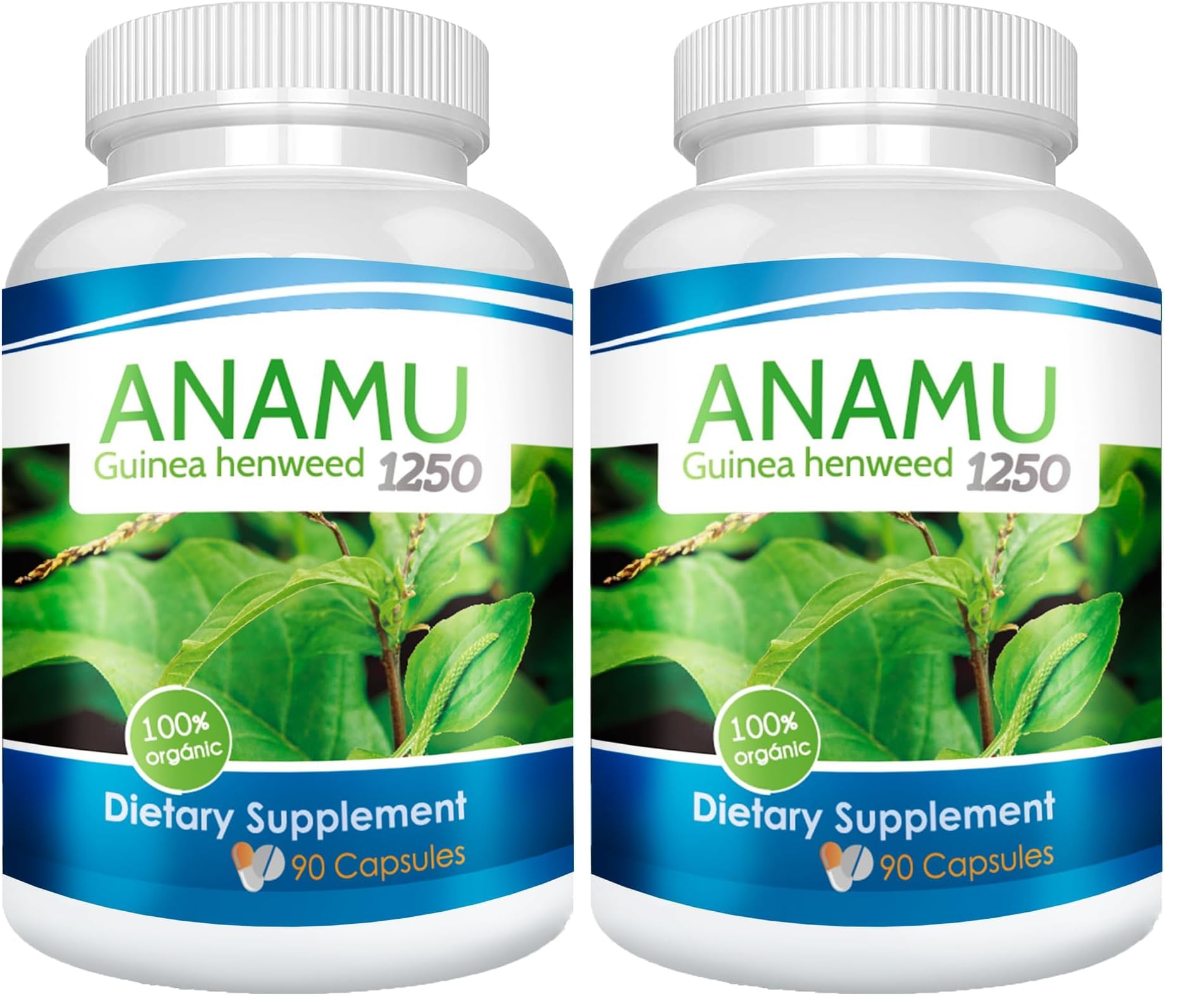 VITAMISAN Anamu 1250 mg bottle front—organically grown formula supports antioxidants