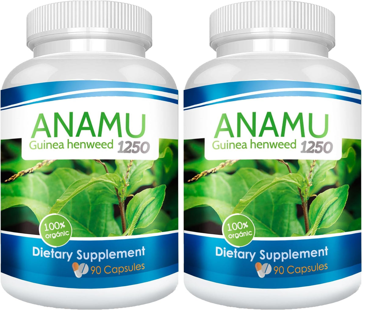 VITAMISAN Anamu 1250 mg bottle front—organically grown formula supports antioxidants