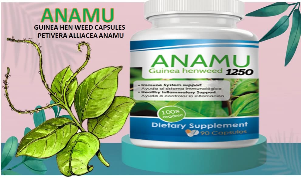 VITAMISAN Anamu 1250 mg label close-up—clear dosage per capsule