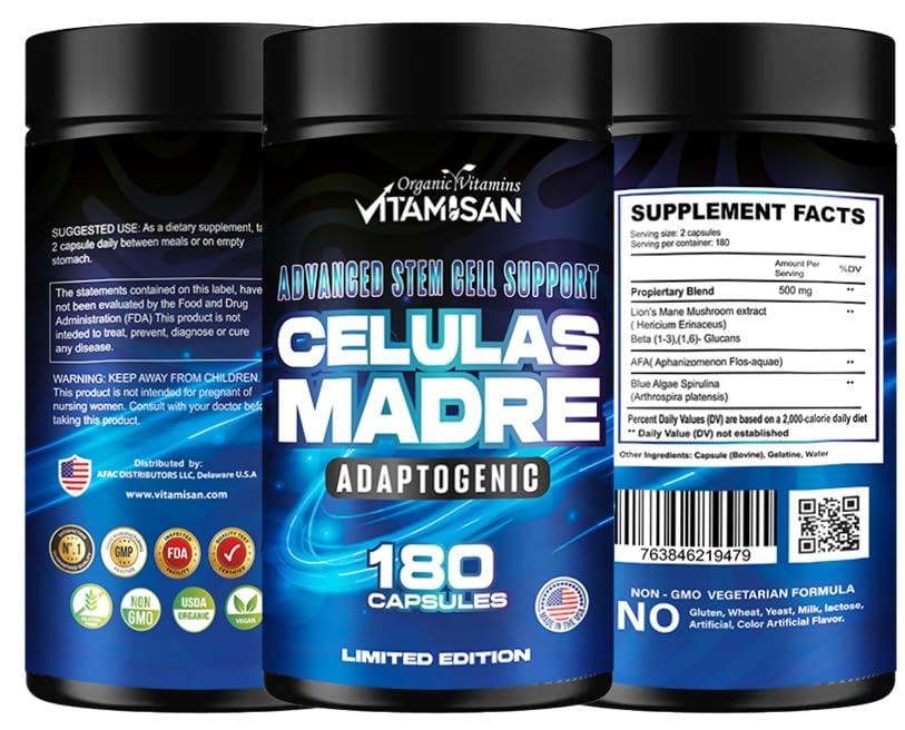 VITAMISAN Lion's Mane capsule image promoting mental focus and clarity