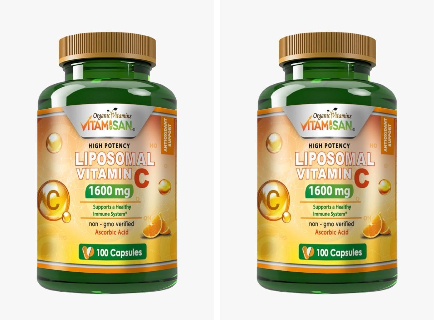 VITAMISAN liposomal vitamin C bottle front view highlighting high absorption potential