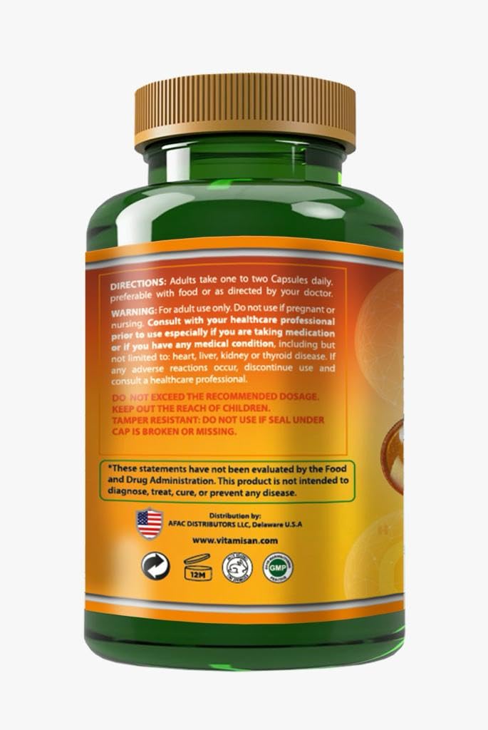VITAMISAN liposomal vitamin C capsules close-up image showing antioxidant benefits