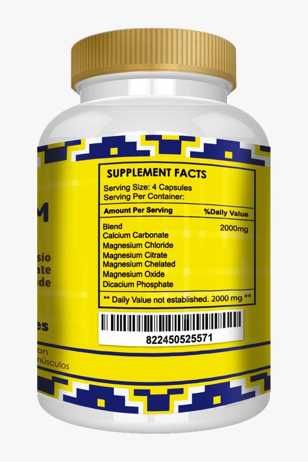 Vitamisan Magnesium Chloride packaging label demonstrates Non-GMO, gluten-free formulation