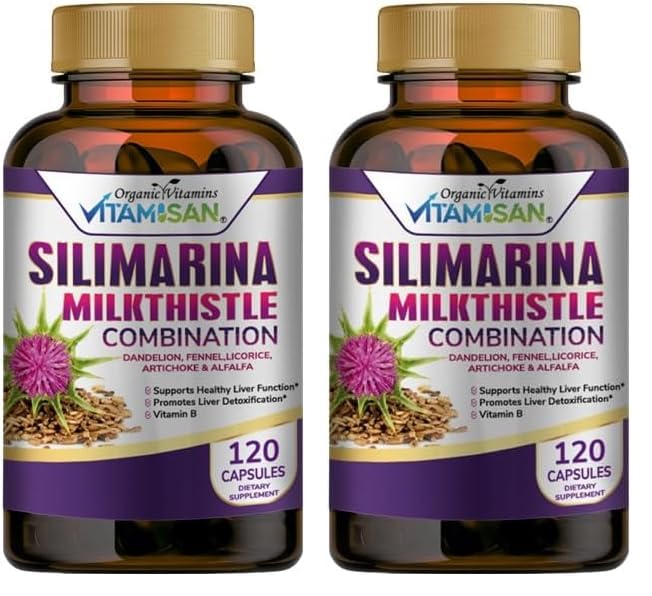 VITAMISAN Milk Thistle bottle pour supports daily liver wellness