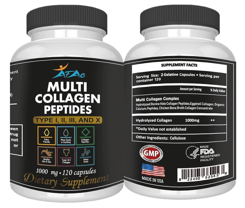 VITAMISAN capsules close-up showing complete collagen blend for hair, skin, nails