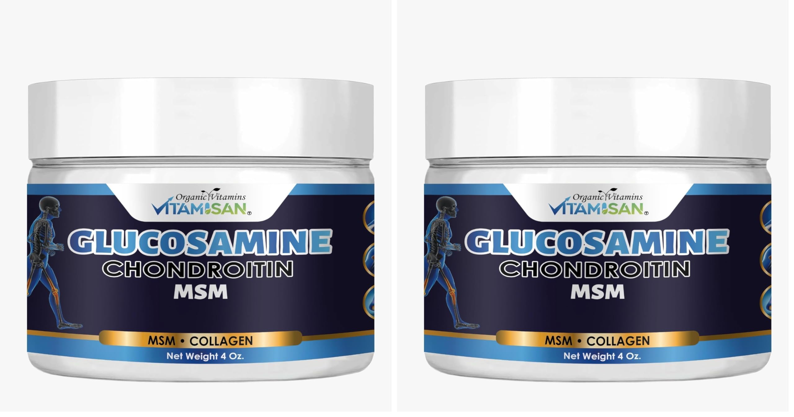 VITAMISAN Premium Organic Glucosamine Cream bottle supports everyday joint comfort.