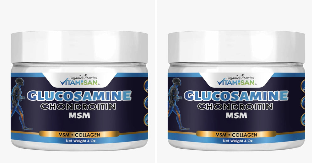 VITAMISAN Premium Organic Glucosamine Cream bottle supports everyday joint comfort.