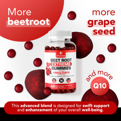 VITAMIZED COQ10 Gummies closeup highlights heart energy support.