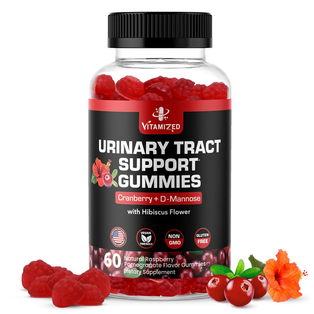 VITAMIZED Cranberry Gummies 1500mg bottle shows convenient daily support.