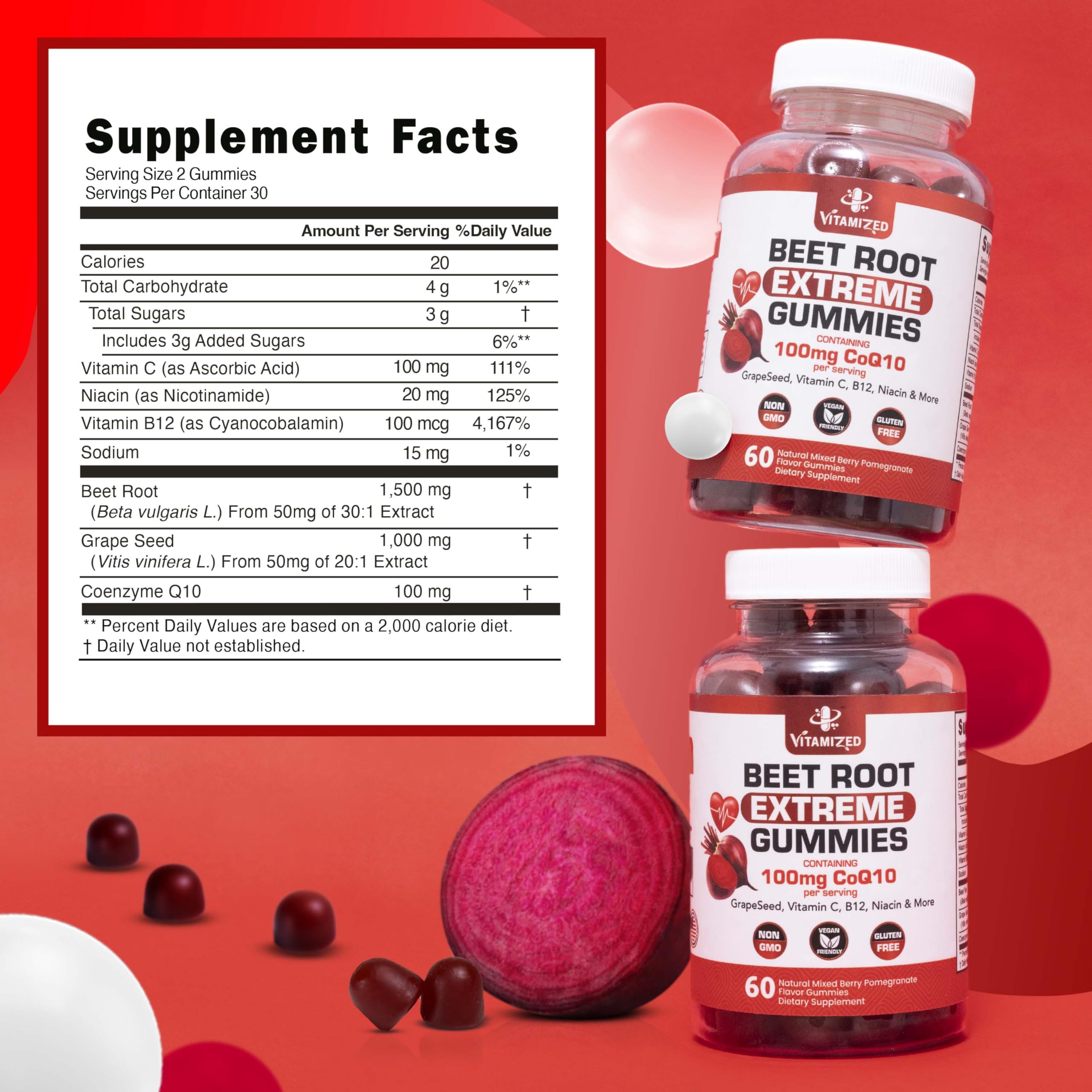 VITAMIZED Gluten-free label signals diet-friendly gummies.