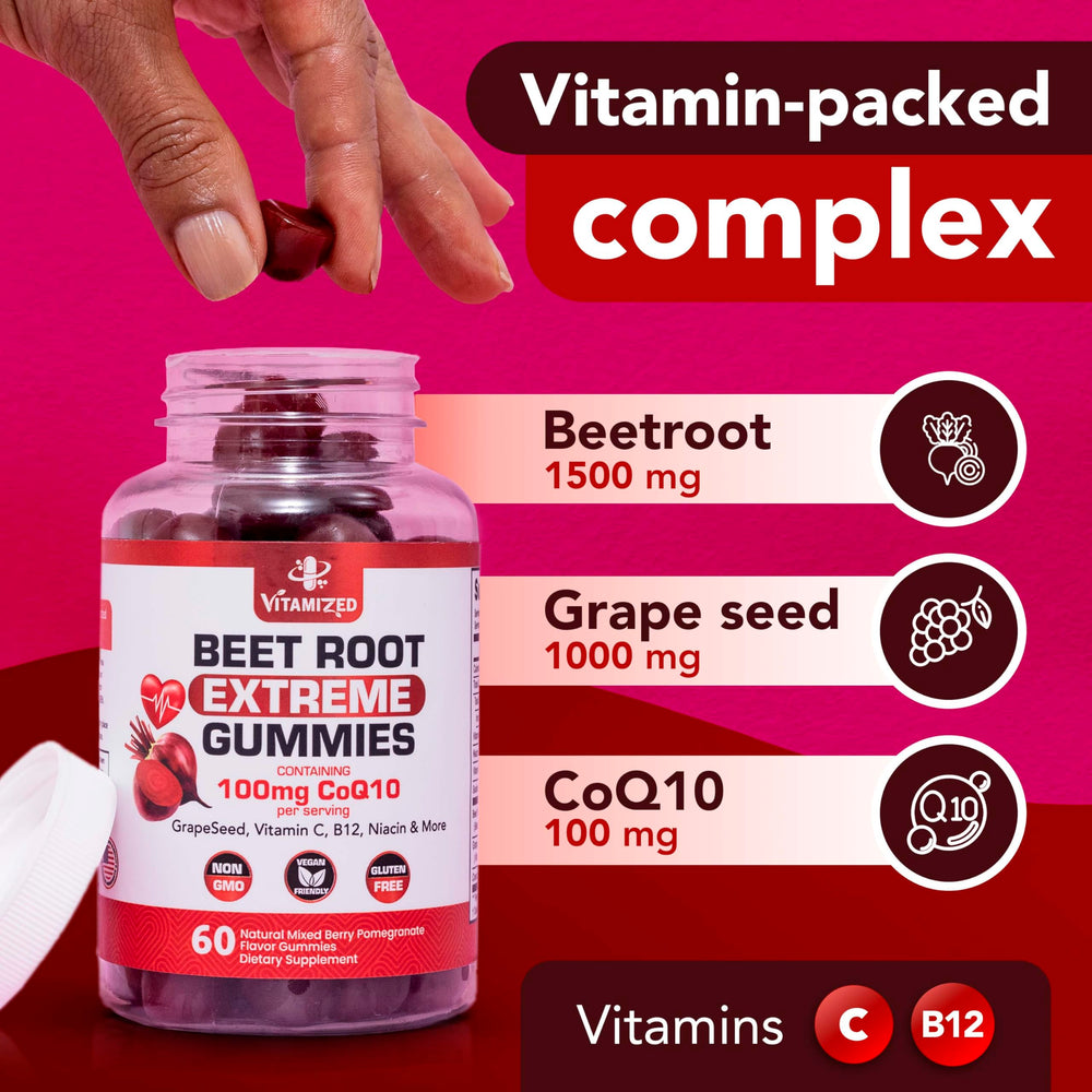 VITAMIZED Pomegranate-flavored soft chews for daily wellness ritual.
