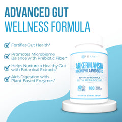 Vitamo Akkermansia bottle pour demonstrates convenient daily dosing for wellness.