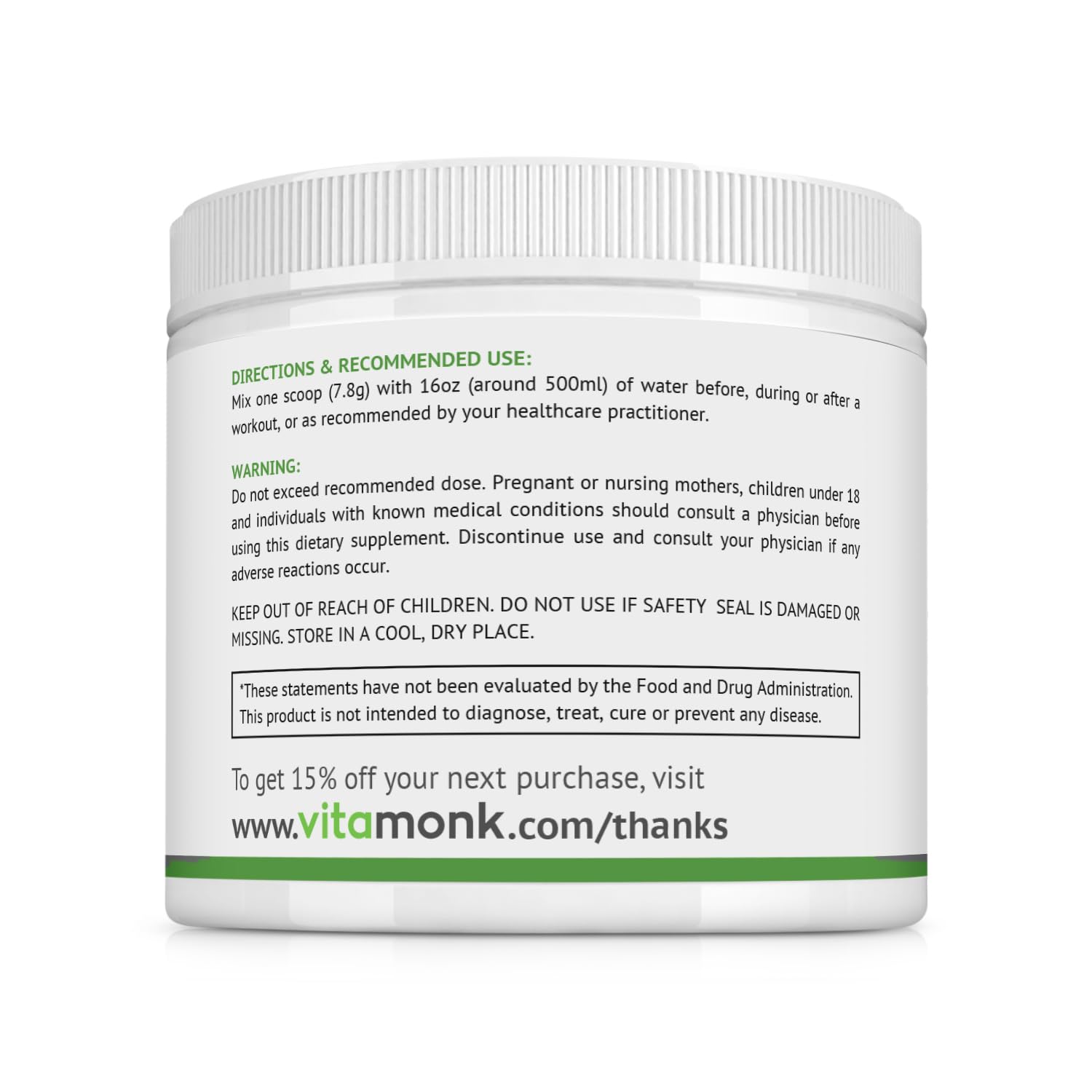 VitaMonk Clean EAA Lemonade preworkout setup for clean energy and focus.