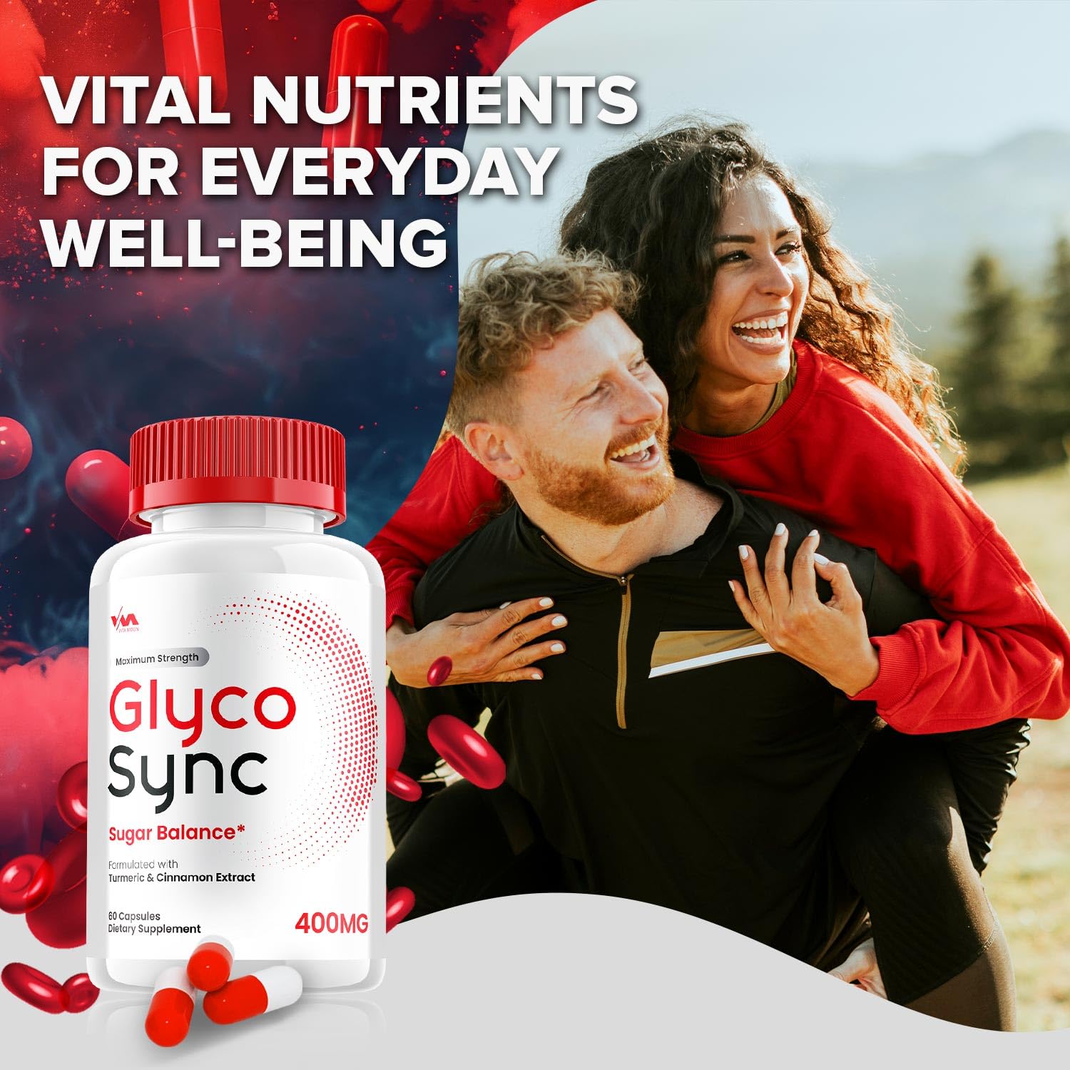 Vitamoon GlycoSync lifestyle-after-meal-use shot shows simple routine.