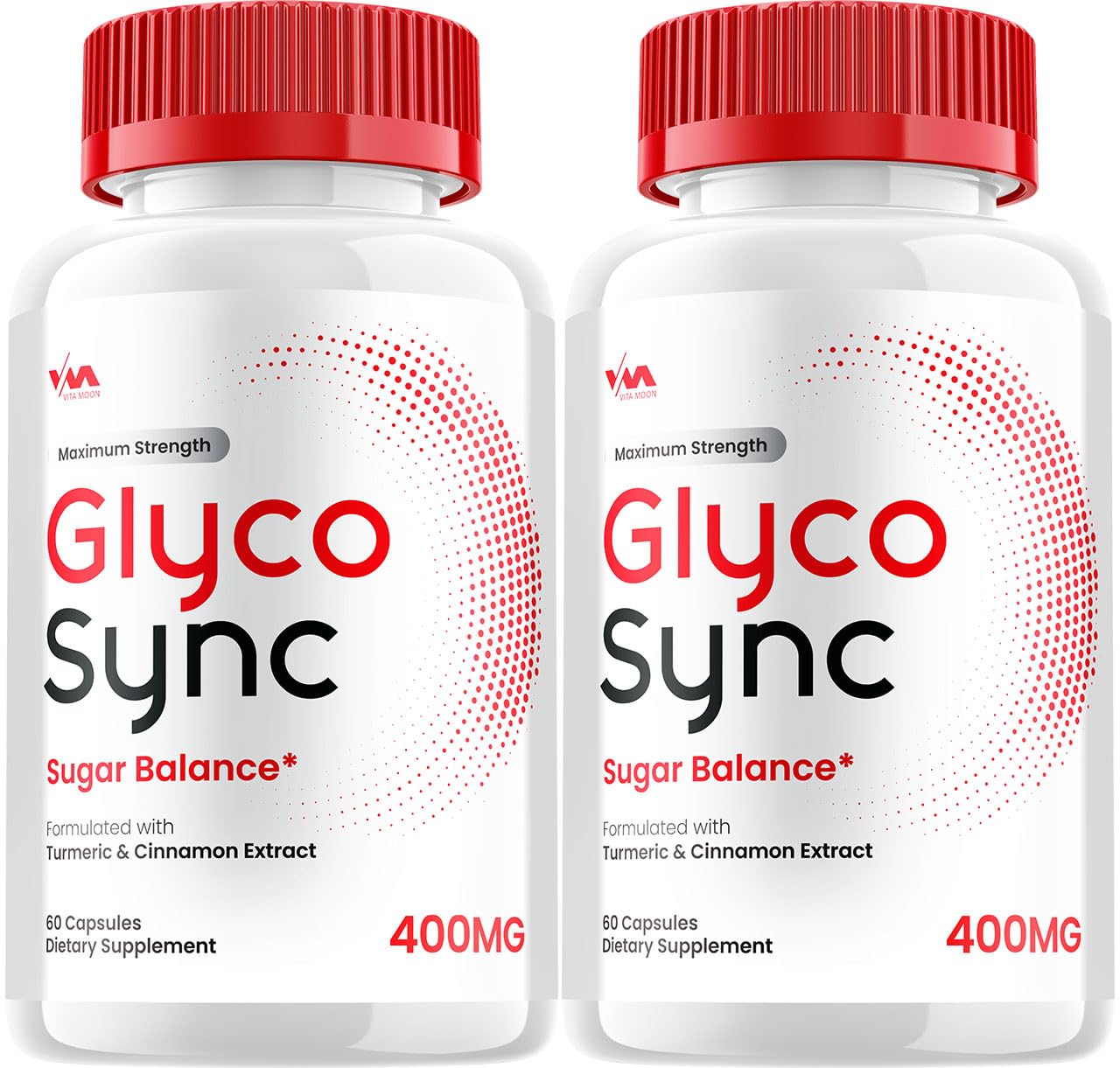 Vitamoon GlycoSync bottle front view for daily wellness support.