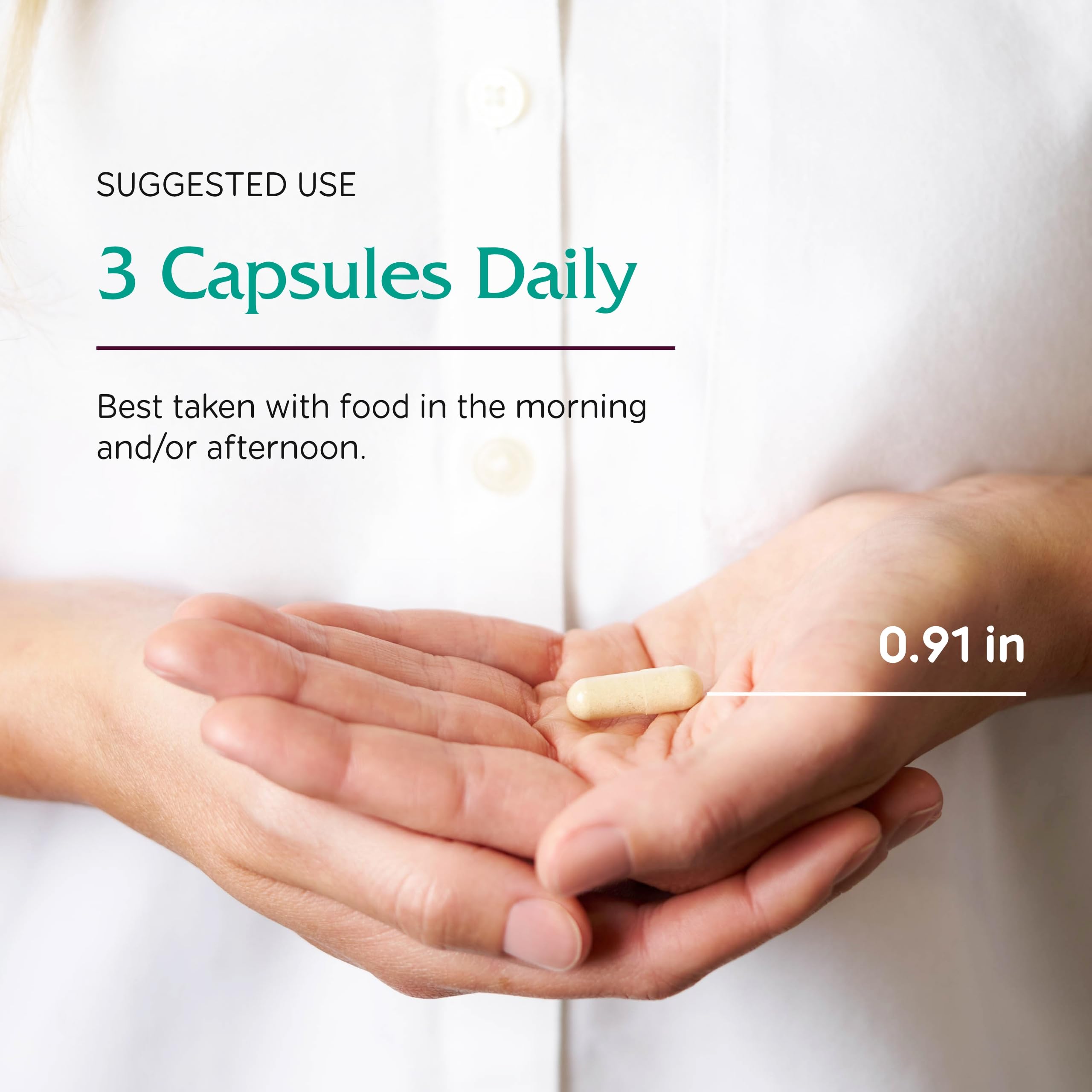 Vitanica Adrenal Assist daily dosage scene suggests simple routine use.