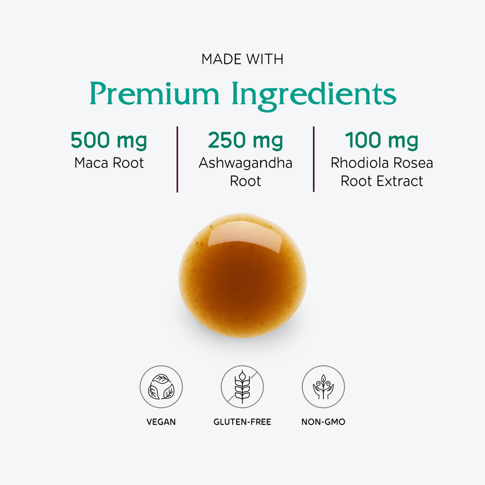 Vitanica Adrenal Tonic chai-flavor serving for tasty herbal support.