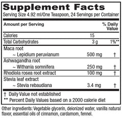 Vitanica Adrenal Tonic label details show vegetarian formula and clean ingredients.