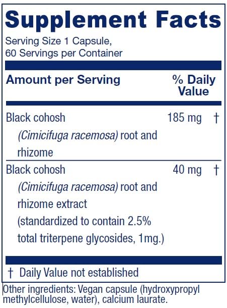 Vitanica Black Cohosh capsules arranged for easy daily intake.