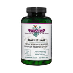 Vitanica Bladder Ease bottle label signaling herbal bladder health support
