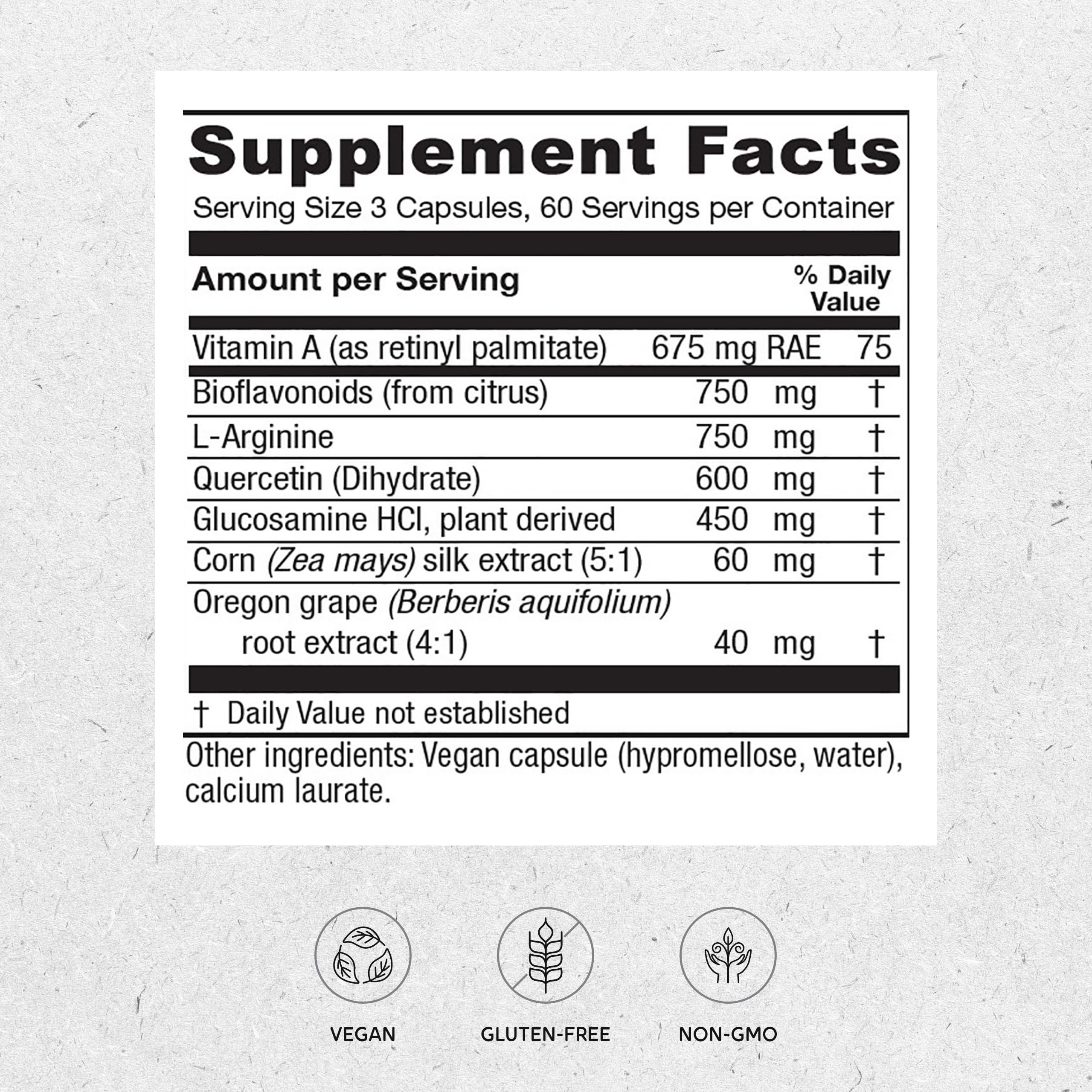 Close-up of Vitanica Bladder Ease capsules showing vegan bladder support formula