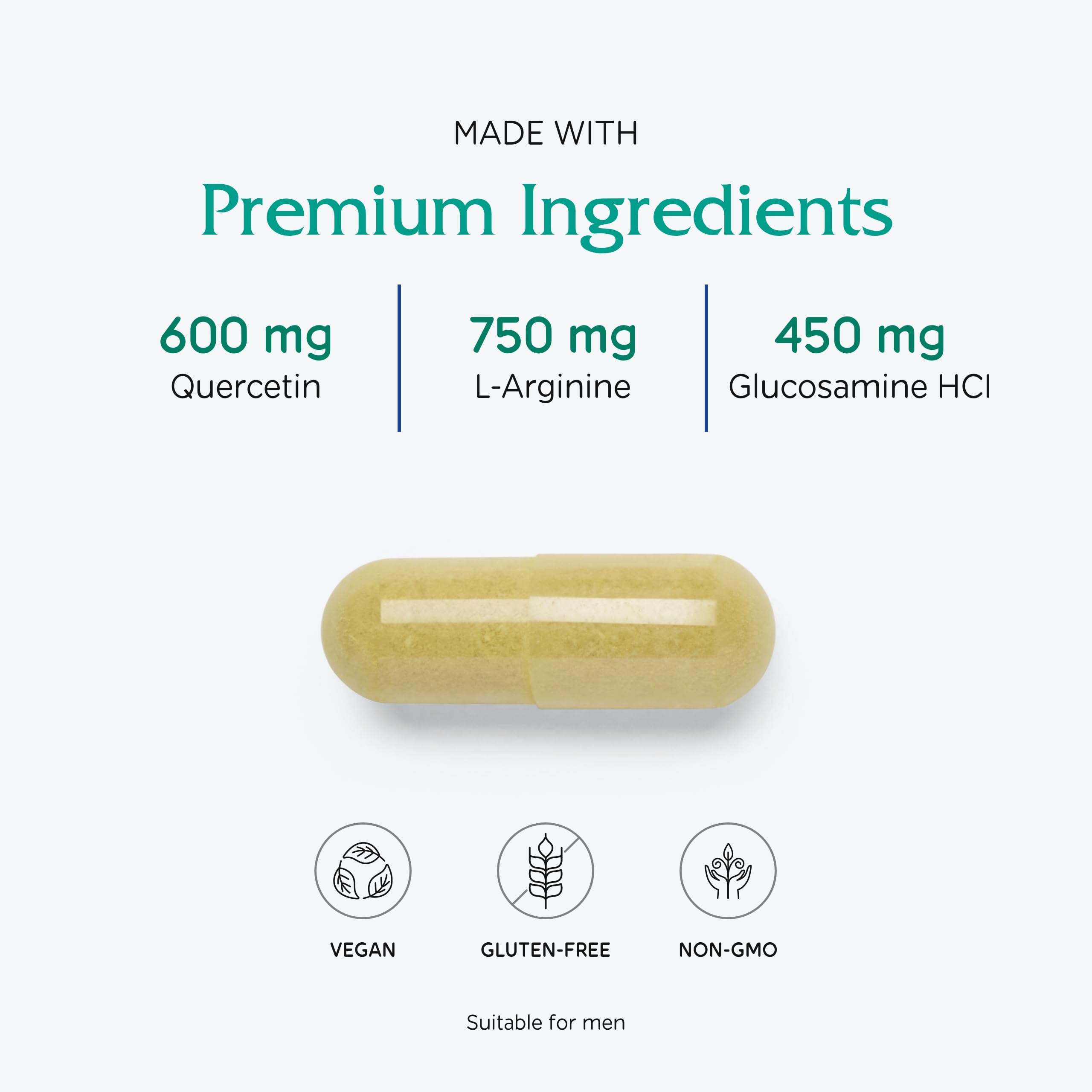 Vitanica Bladder Ease capsules pour showing simple daily dosage.