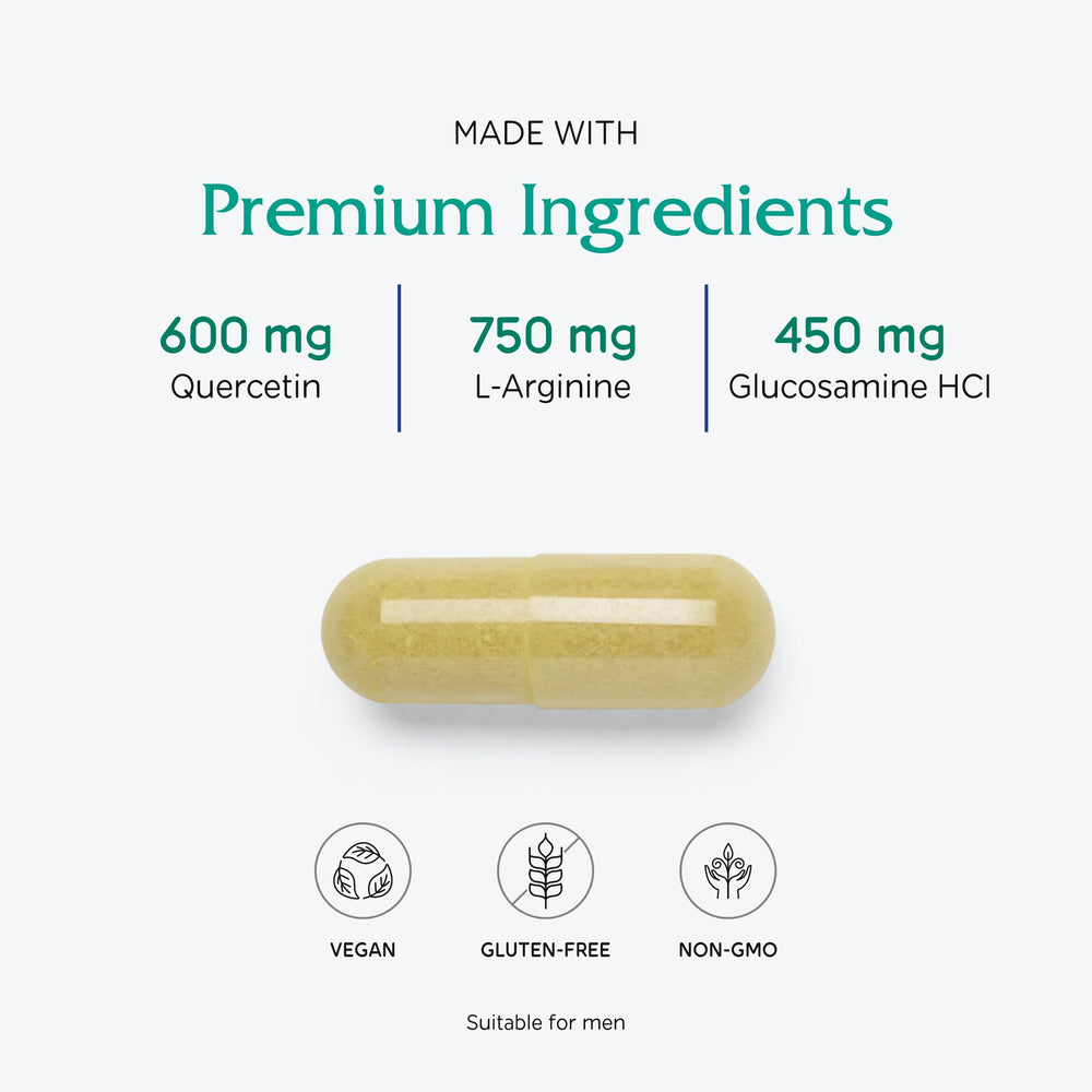 Vitanica Bladder Ease capsules pour showing simple daily dosage.