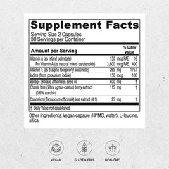 Vitanica Breast Cycle Blend capsules close-up highlight plant-based, vegetarian formula.