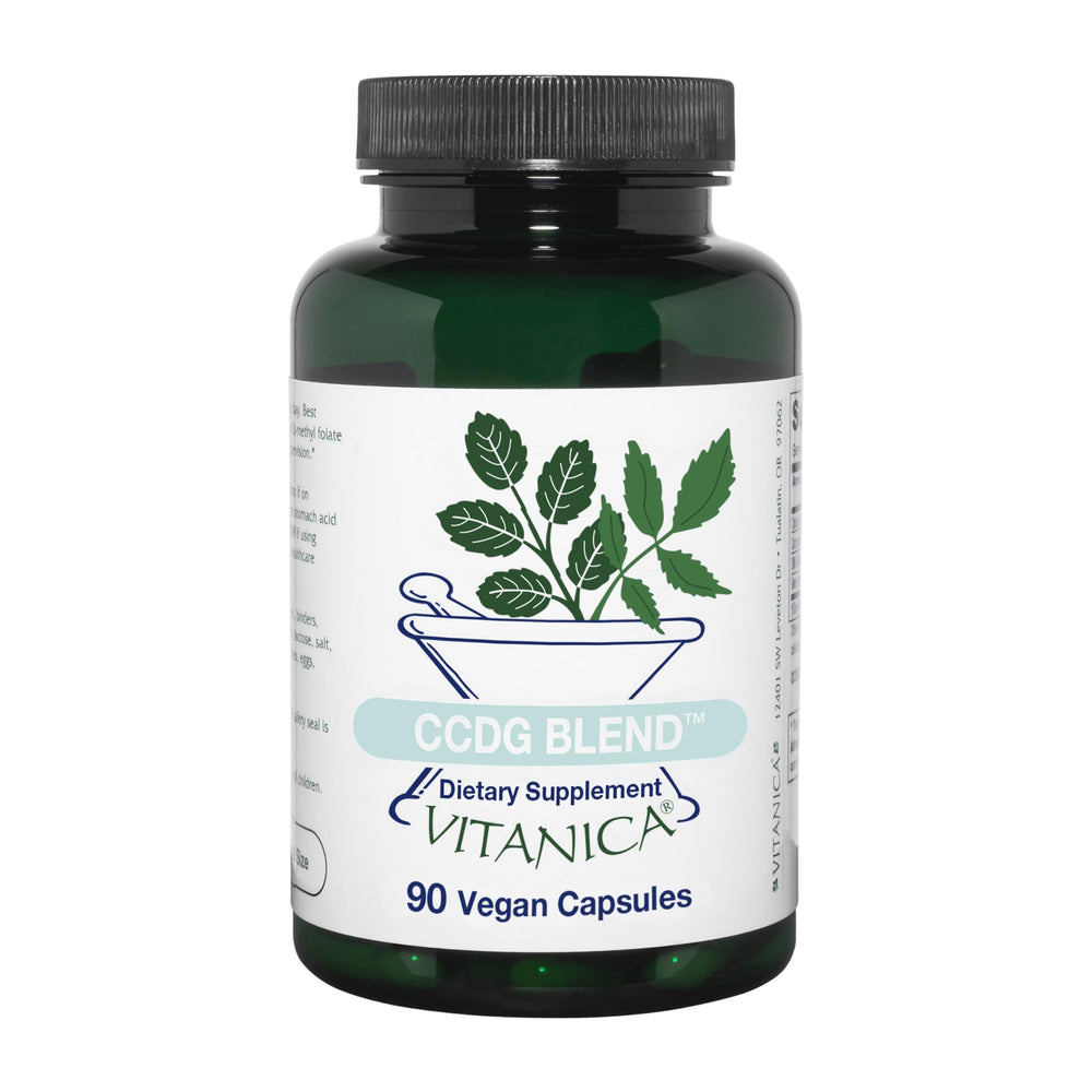 Vitanica CCDG bottle front for daily immune support.