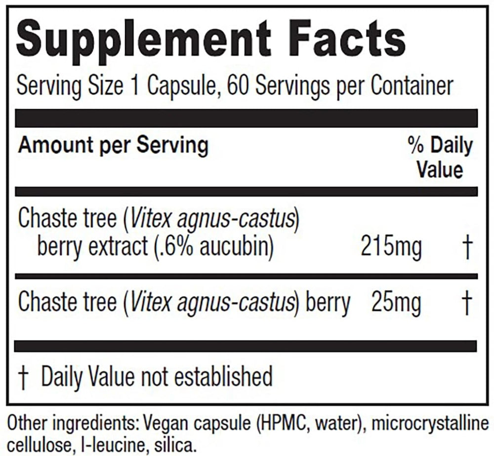 Vitanica Chaste Tree Berry capsules ready for daily use