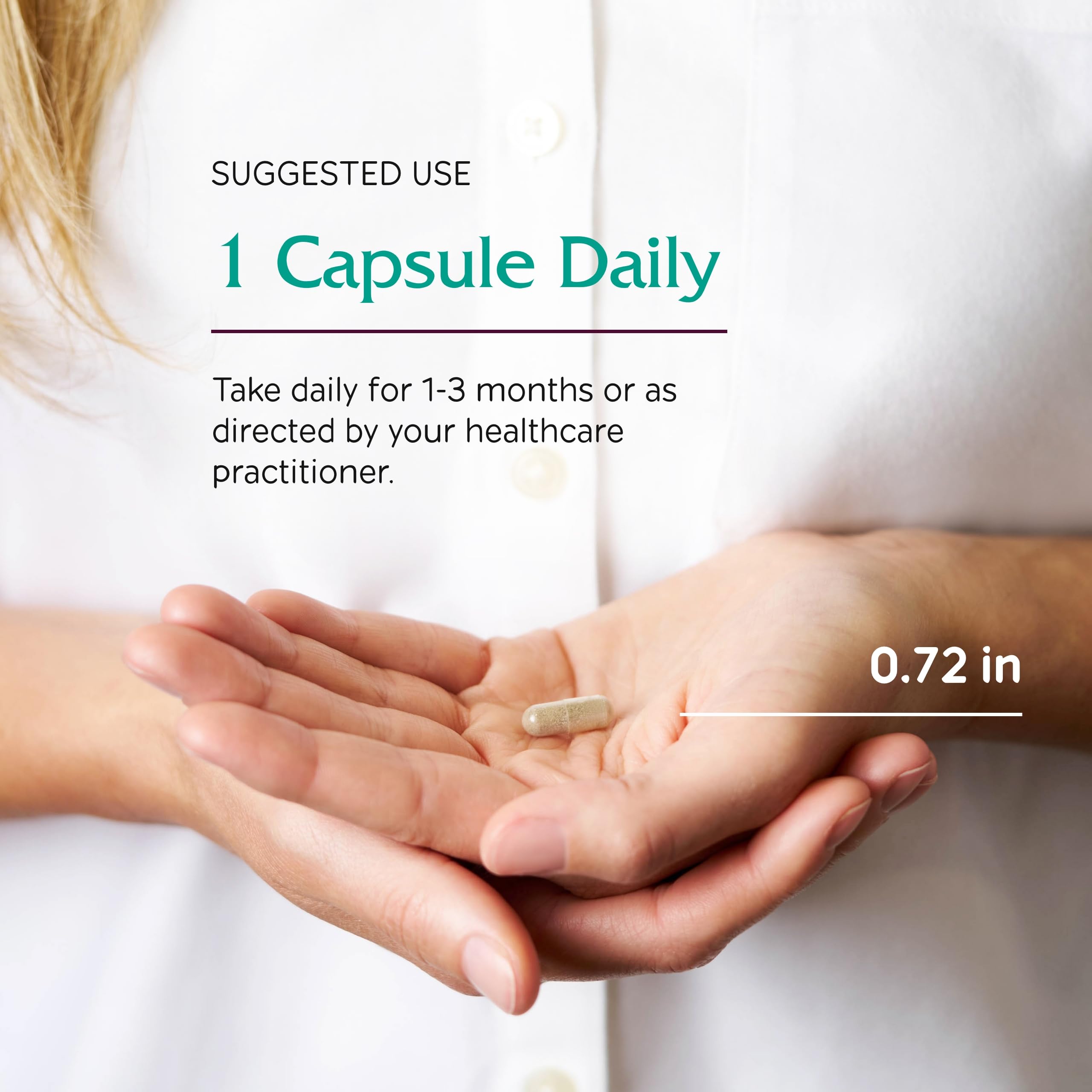 Inside packaging showing two-month supply of vegan capsules
