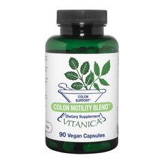 Vitanica Colon Motility Blend bottle on shelf supports gentle colon movement