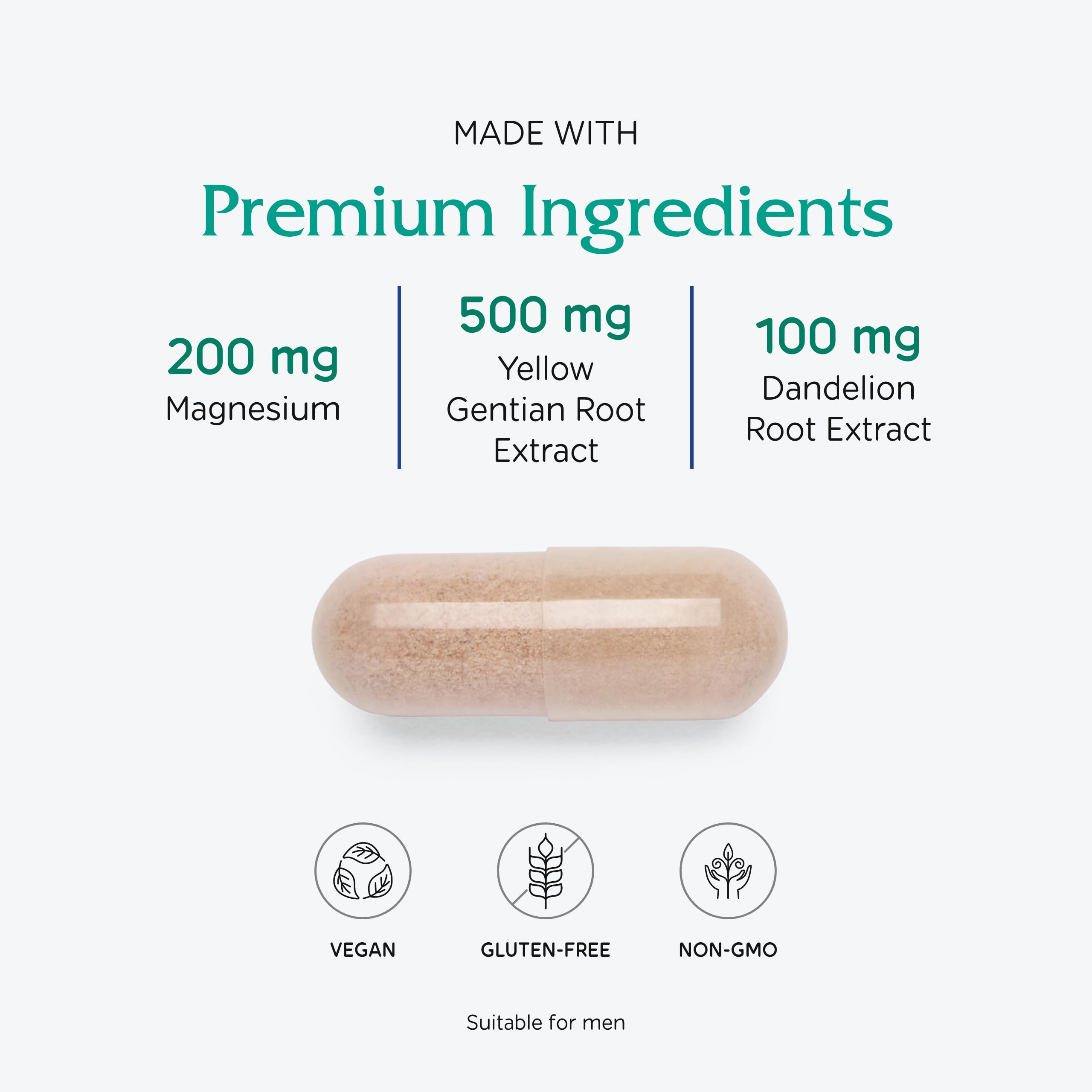 Vitanica Colon Motility Blend capsules resting beside a glass of water for routine use