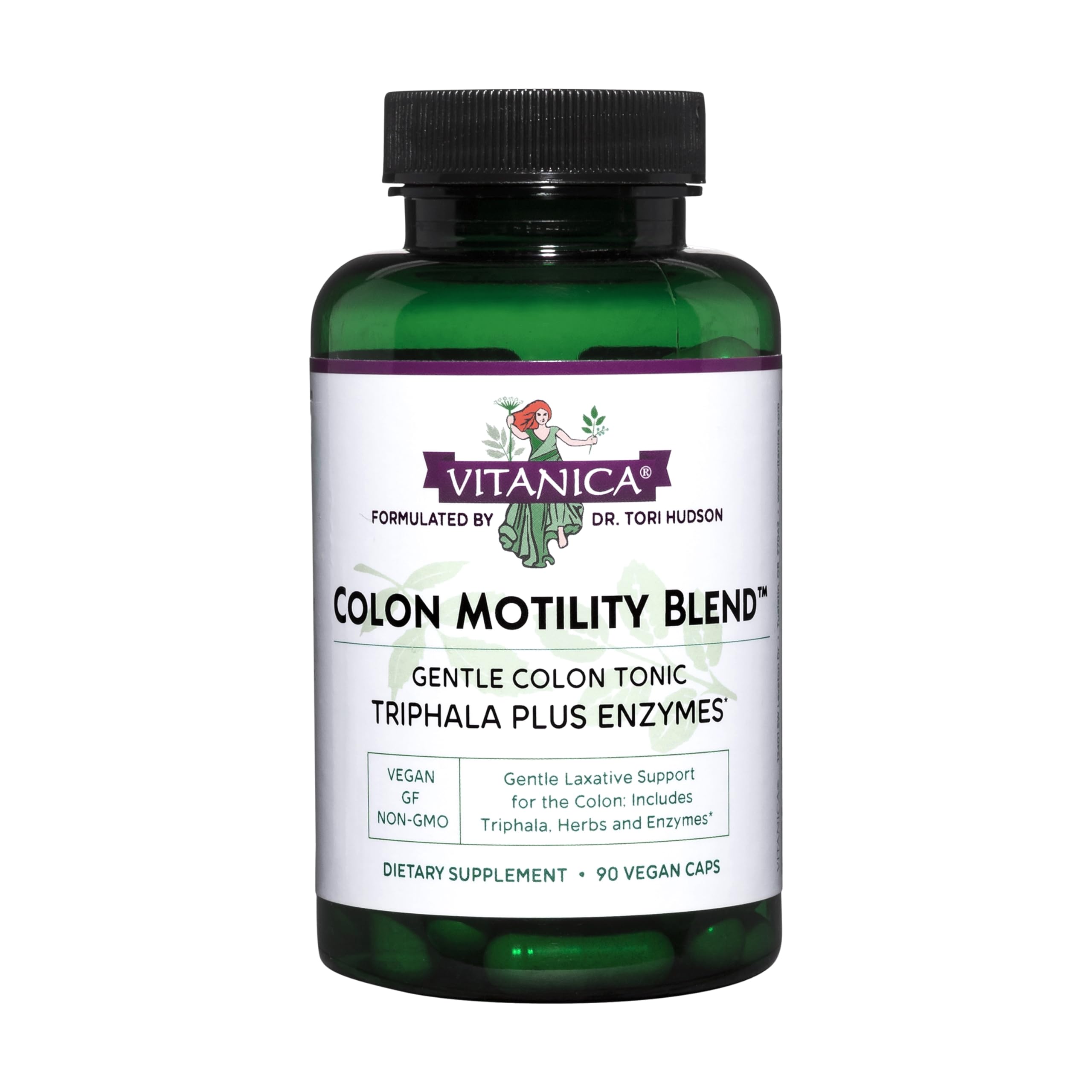 Vitanica Colon Motility Blend bottle shown for daily digestion support