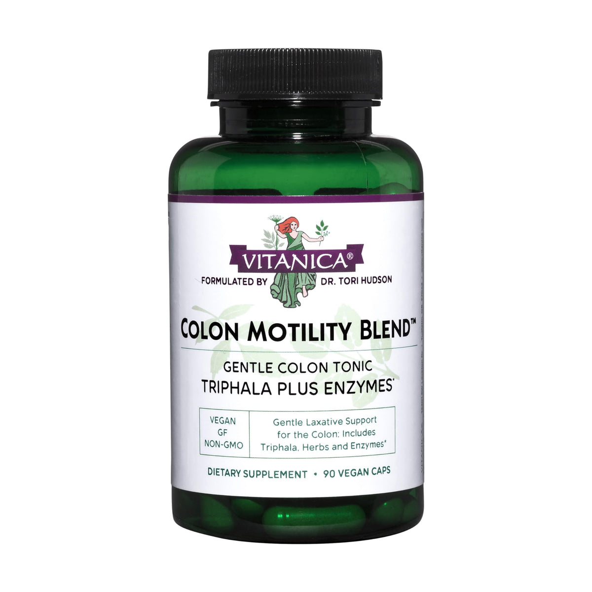 Vitanica Colon Motility Blend bottle shown for daily digestion support